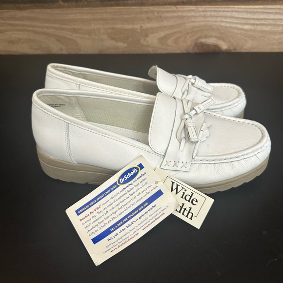Dr. Scholl's Gel Pac Loafers White Leather Women's Slip On Tassels 8.5W READ - Picture 4 of 10